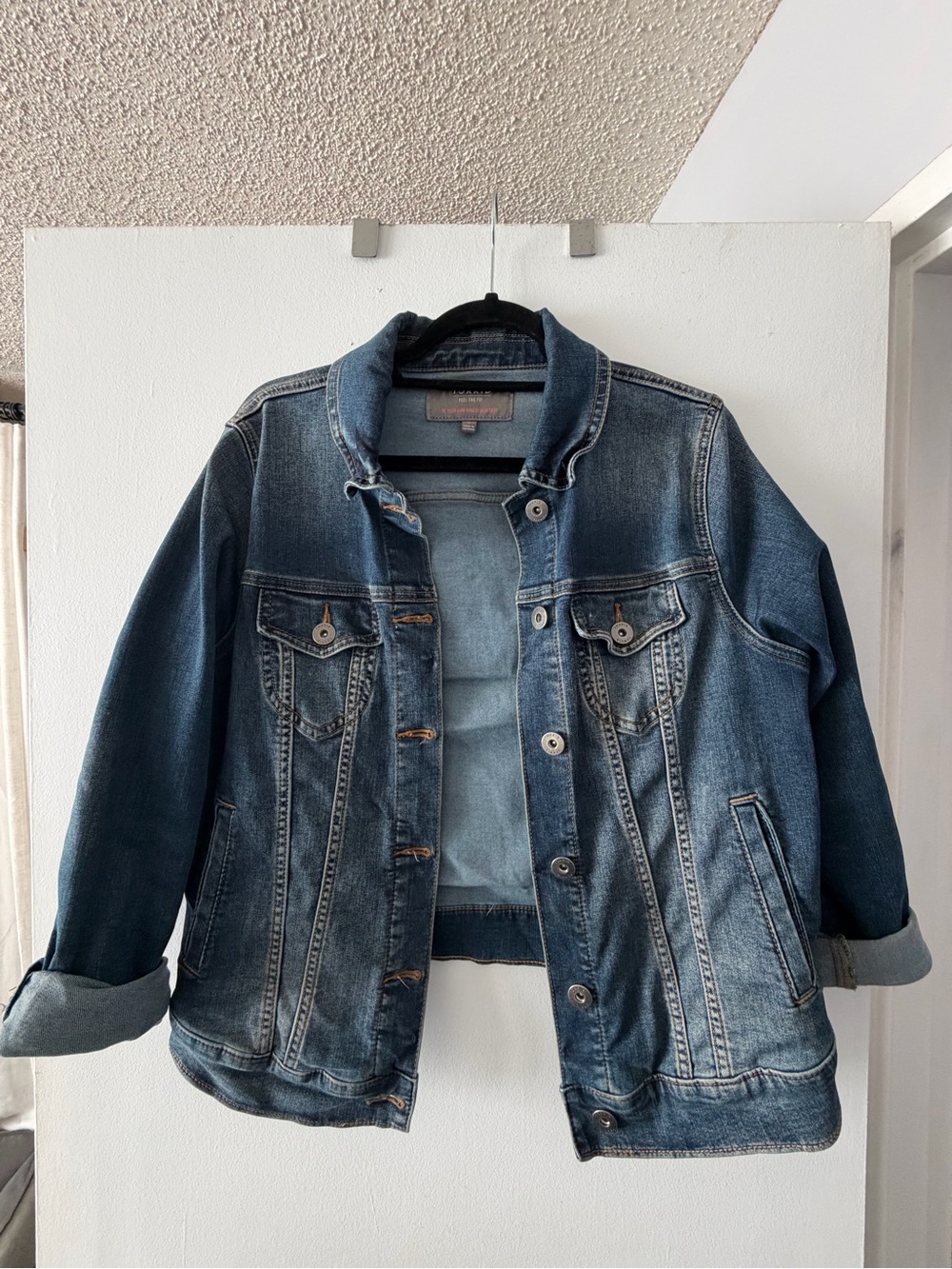 torrid Washed Blue Denim Jacket - Button Front